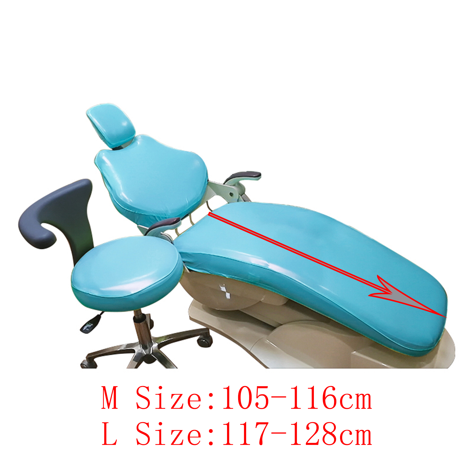 치과 의자 좌석 커버 탄성 방수 보호 케이스 수호자 치과 장비 4 개/대